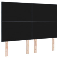 Produktbild för Huvudgavel Mörkgrå 144 cm Sammet