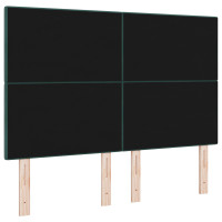 Produktbild för Huvudgavel Mörkgrön 144 cm Sammet