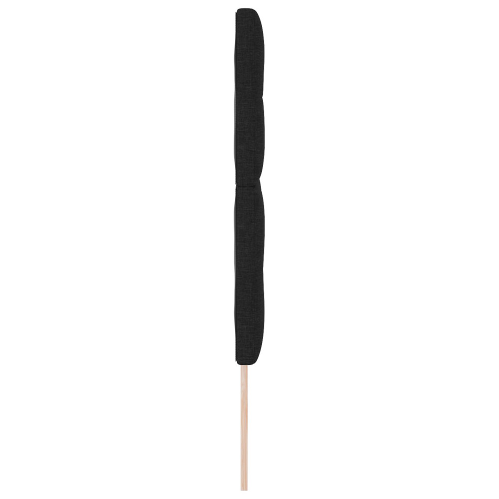 Produktbild för Höjdjusterbar Sänggavel med huvudgavel Svart 160 cm tyg