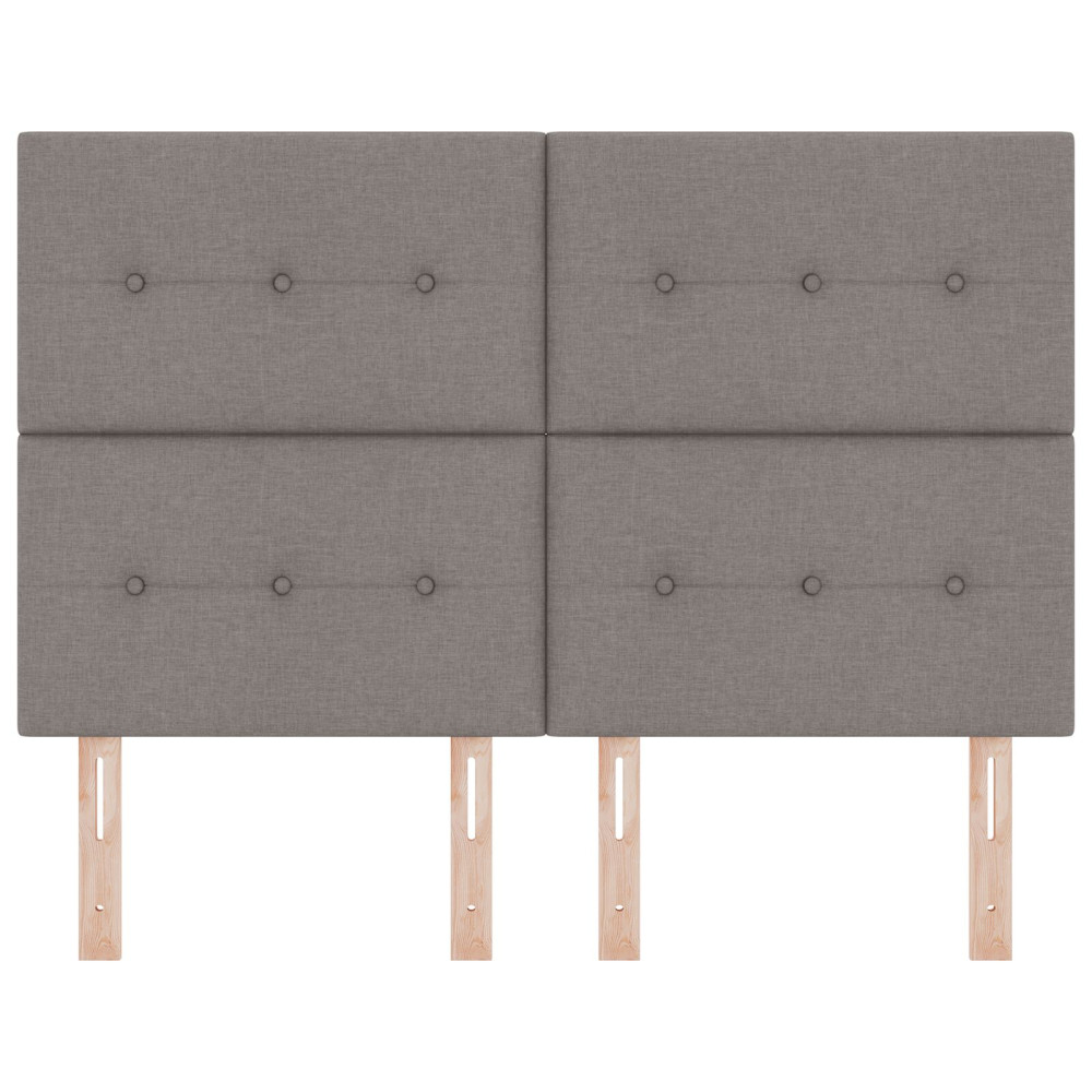 Produktbild för Höjdjusterbar Sänggavel med huvudgavel Taupe 160 cm tyg