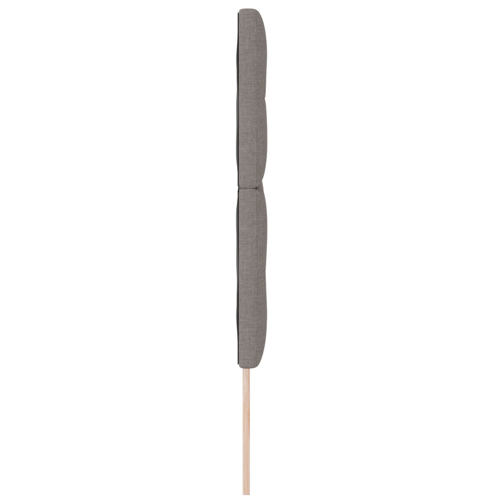 Produktbild för Höjdjusterbar Sänggavel med huvudgavel Taupe 160 cm tyg