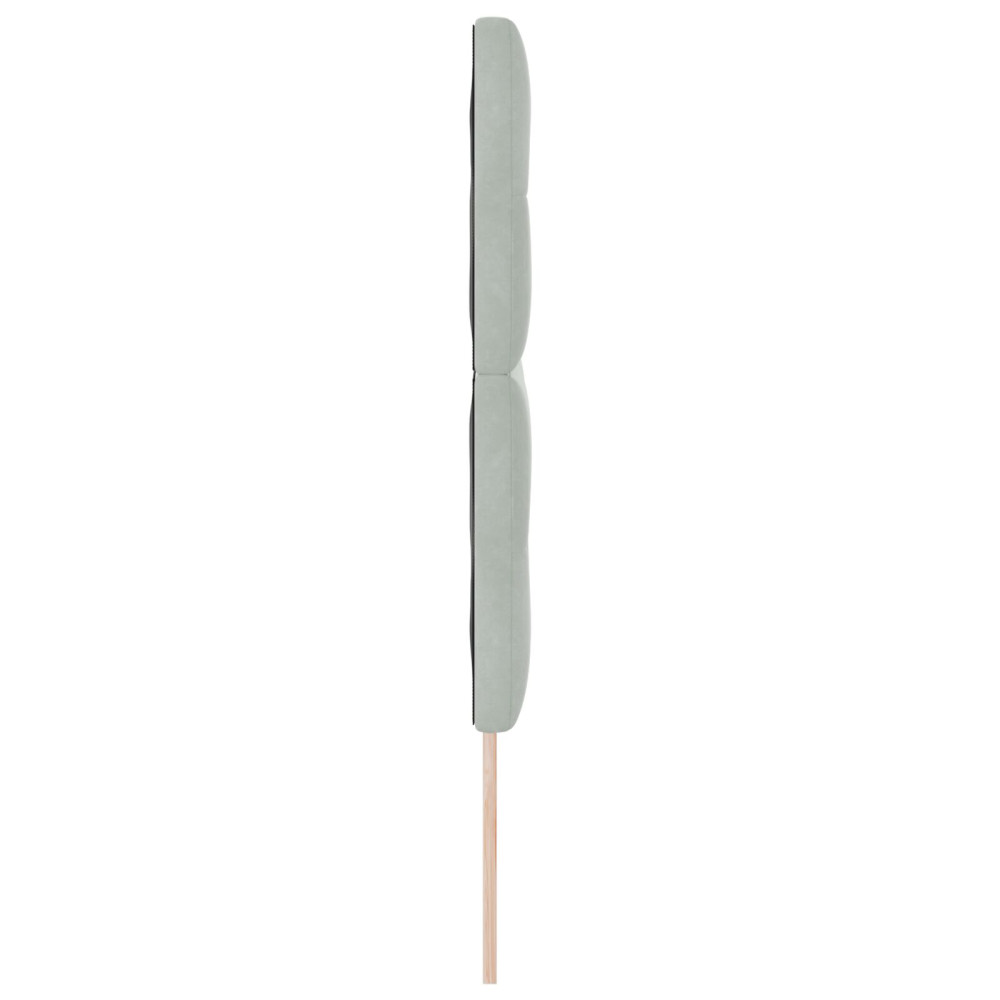 Produktbild för Huvudgavel Ljusgrå 160 cm Sammet