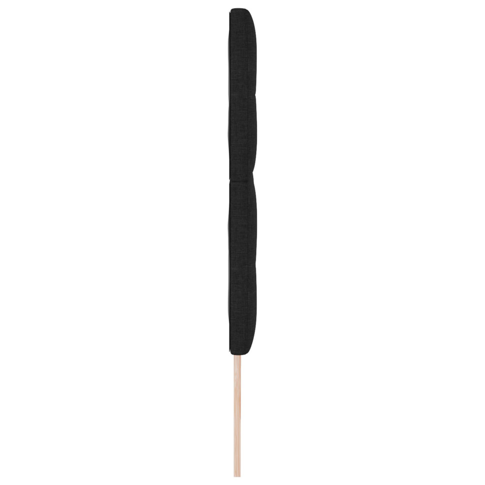 Produktbild för Höjdjusterbar Sänggavel med huvudgavel Svart 180 cm tyg