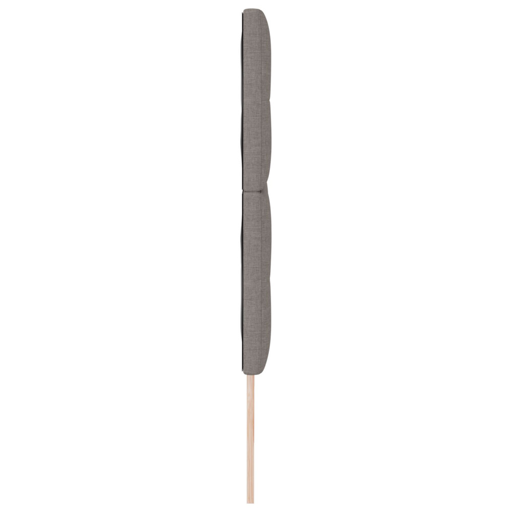 Produktbild för Höjdjusterbar Sänggavel med huvudgavel Taupe 180 cm tyg