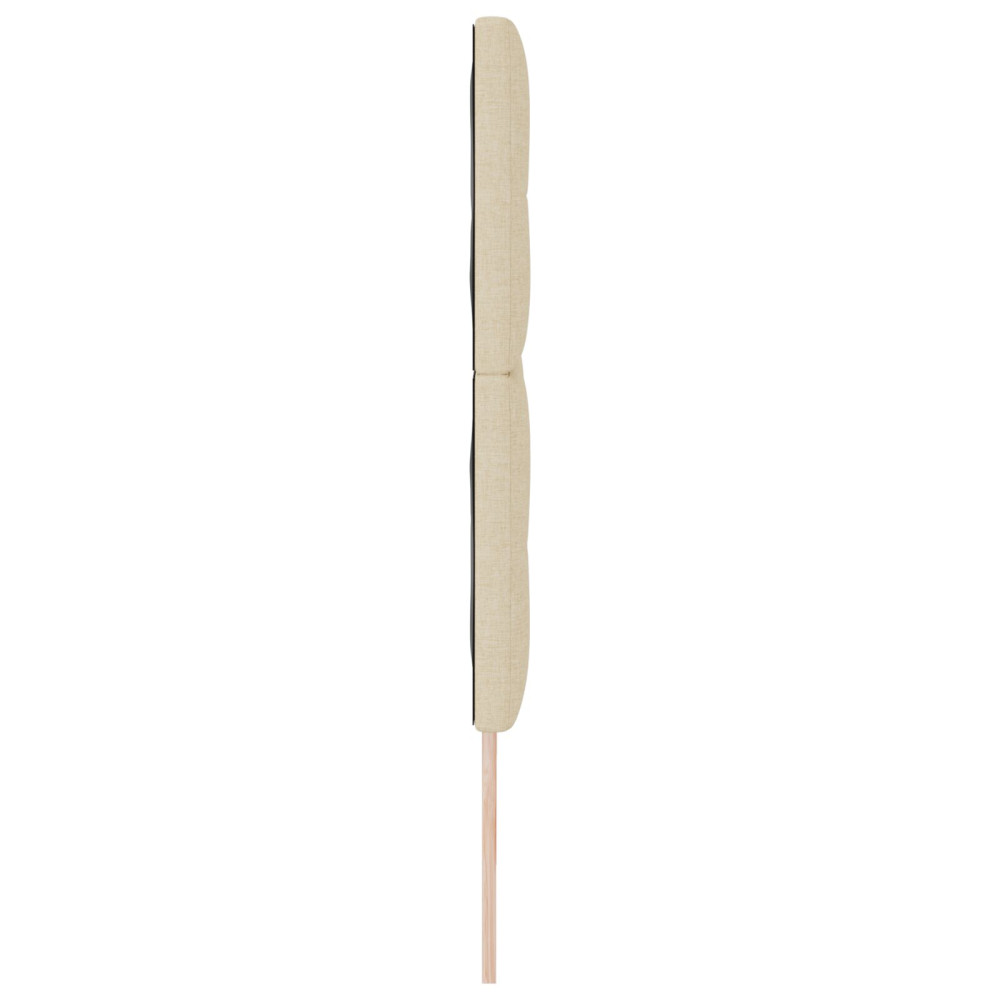 Produktbild för Höjdjusterbar Sänggavel med huvudgavel Kräm 180 cm tyg