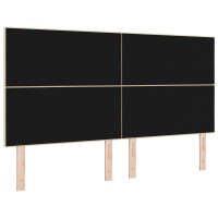 Produktbild för Höjdjusterbar Sänggavel med huvudgavel Kräm 180 cm tyg