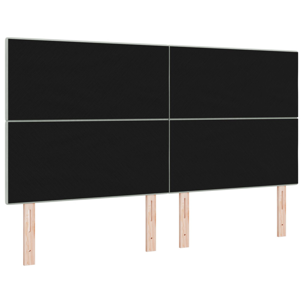 Produktbild för Huvudgavel Ljusgrå 180 cm Sammet