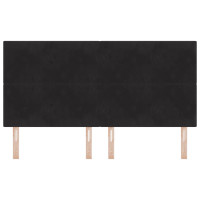 Produktbild för Huvudgavel Svart 180 cm Sammet