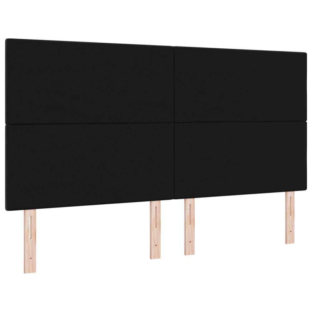 Produktbild för Huvudgavel Svart 180 cm Sammet