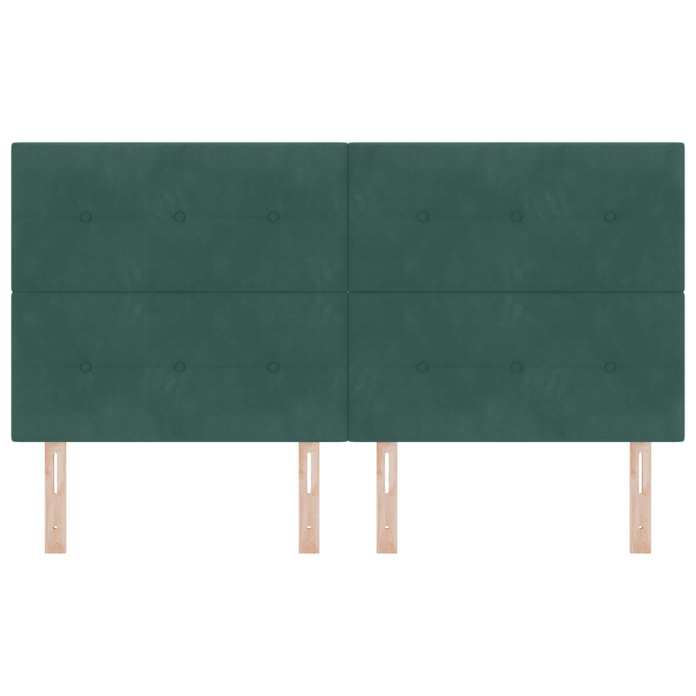 Produktbild för Huvudgavel Mörkgrön 180 cm Sammet