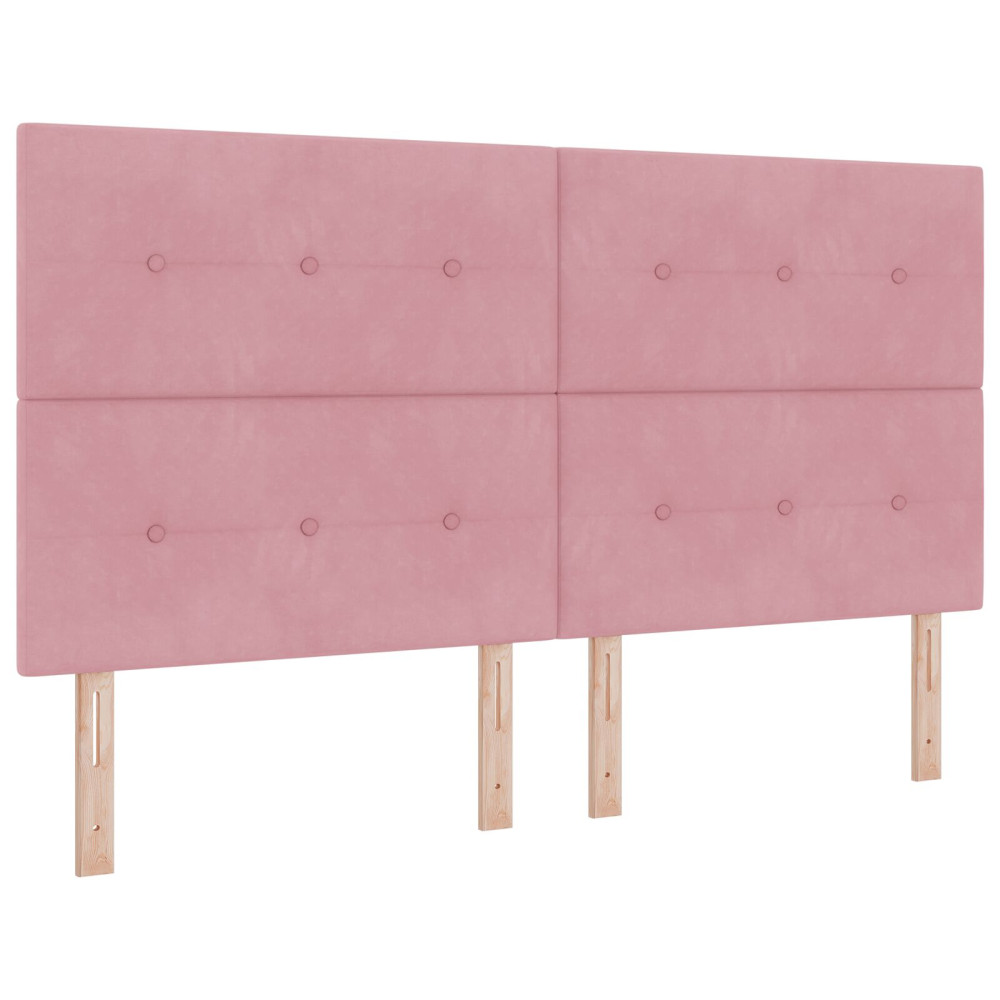 Produktbild för Huvudgavel Rosa 180 cm Sammet