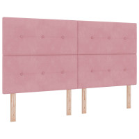 Produktbild för Huvudgavel Rosa 180 cm Sammet