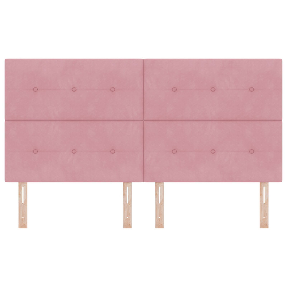 Produktbild för Huvudgavel Rosa 180 cm Sammet