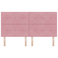 Produktbild för Huvudgavel Rosa 180 cm Sammet