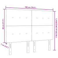 Produktbild för Huvudgavel Rosa 180 cm Sammet