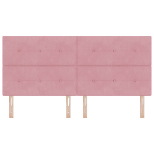 vidaXL Huvudgavel Rosa 200 cm Sammet