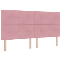 Produktbild för Huvudgavel Rosa 200 cm Sammet