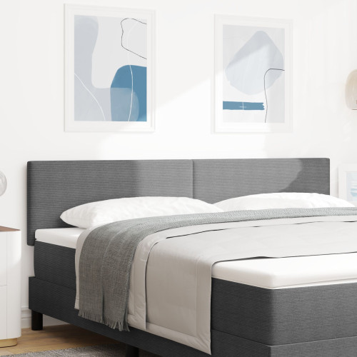 vidaXL LED huvuddyna med LED-ljusslingor Ljusgrå 180 cm Kordread tyg