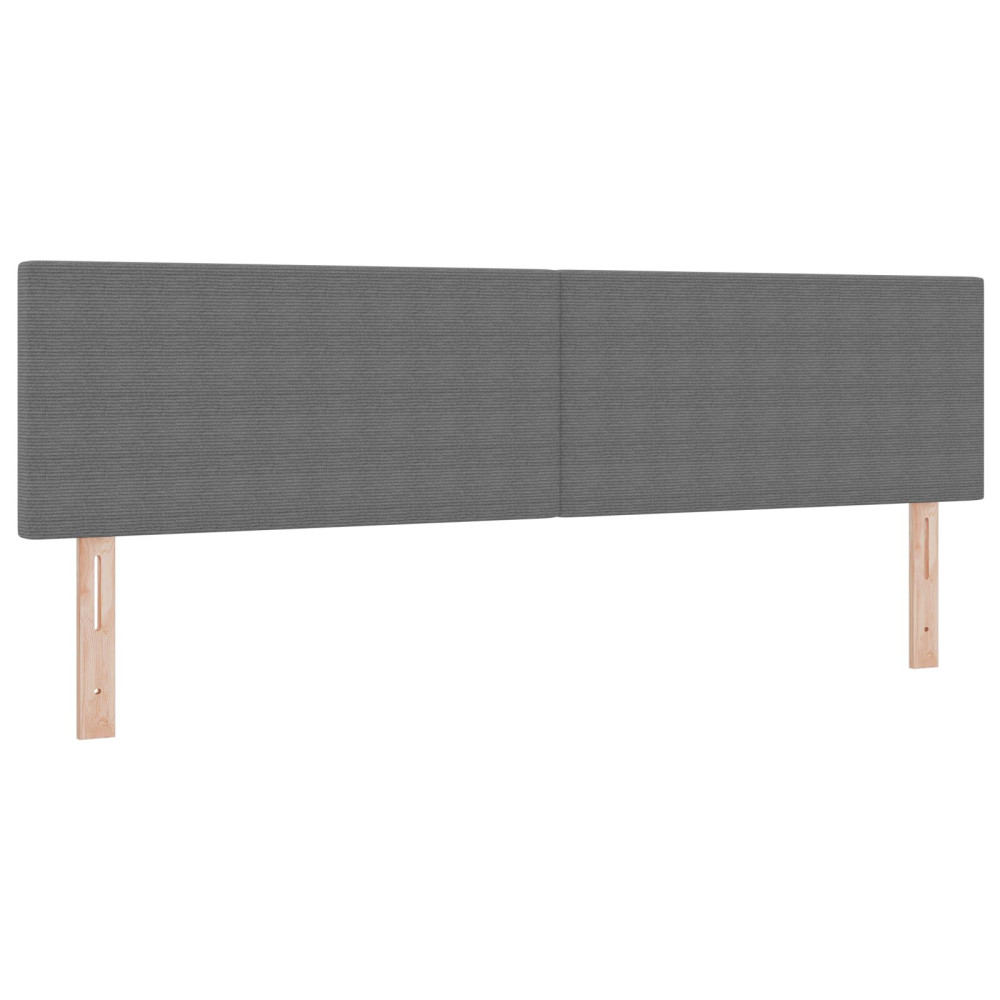 Produktbild för LED huvuddyna med LED-ljusslingor Ljusgrå 180 cm Kordread tyg