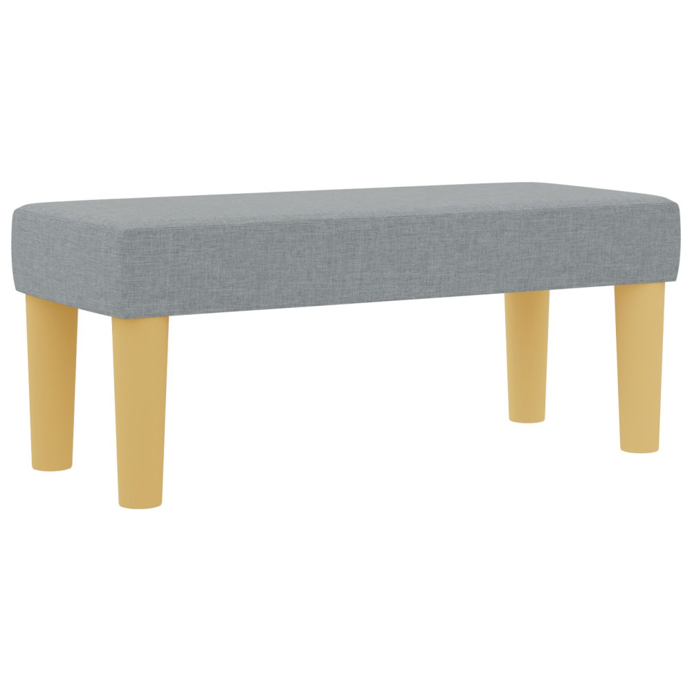 Produktbild för Bäddfjäder med huvudgavel Ljusgrå 200 x 100 cm tyg
