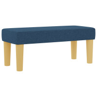 Produktbild för Bäddfjäder med huvudgavel Blå 200 x 100 cm tyg