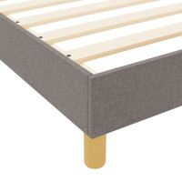 Produktbild för Sängram med huvudgavel Taupe 140 x 200 cm tyg