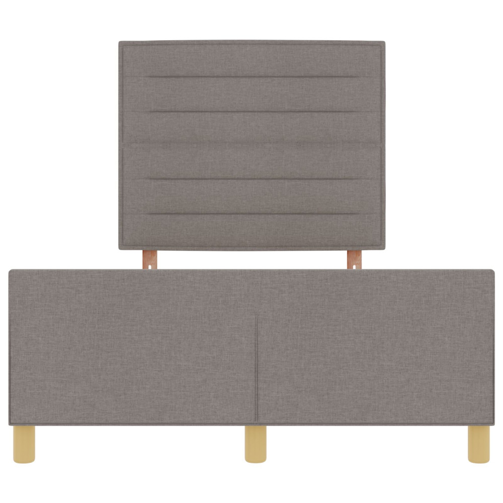 Produktbild för Sängram med huvudgavel Taupe 140 x 200 cm tyg