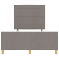 Produktbild för Sängram med huvudgavel Taupe 140 x 200 cm tyg