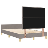 Produktbild för Sängram med huvudgavel Taupe 140 x 200 cm tyg