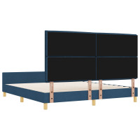 Produktbild för Sängram med huvudgavel Blå 180 x 200 cm tyg