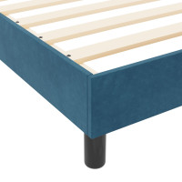 Produktbild för Bäddfjäder med huvudgavel Mörkblå 120 x 200 cm Sammet