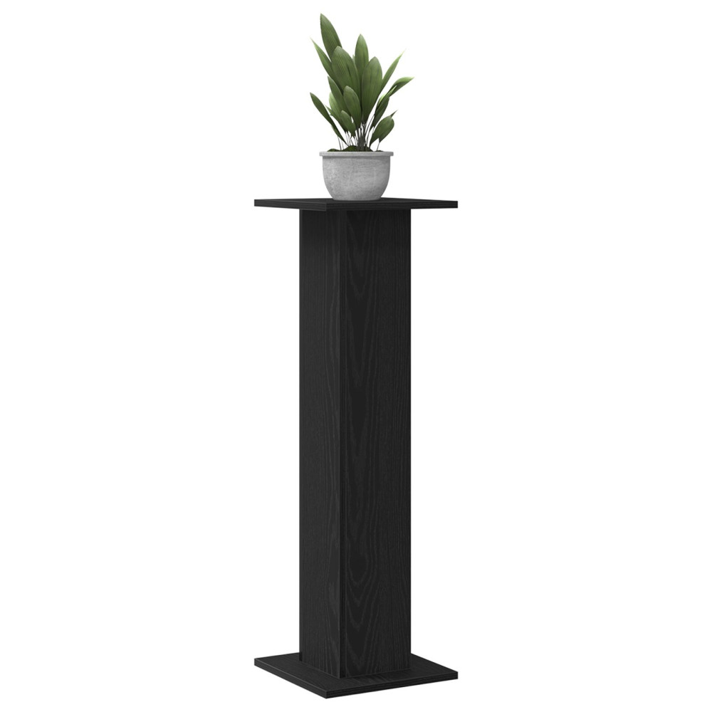 Produktbild för Växtställ 2 pcs Svart Ek 30 x 30 x 95 cm Konstruerat trä