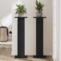 Produktbild för Växtställ 2 pcs Svart Ek 30 x 30 x 95 cm Konstruerat trä