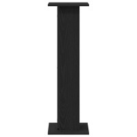 Produktbild för Växtställ 2 pcs Svart Ek 30 x 30 x 95 cm Konstruerat trä