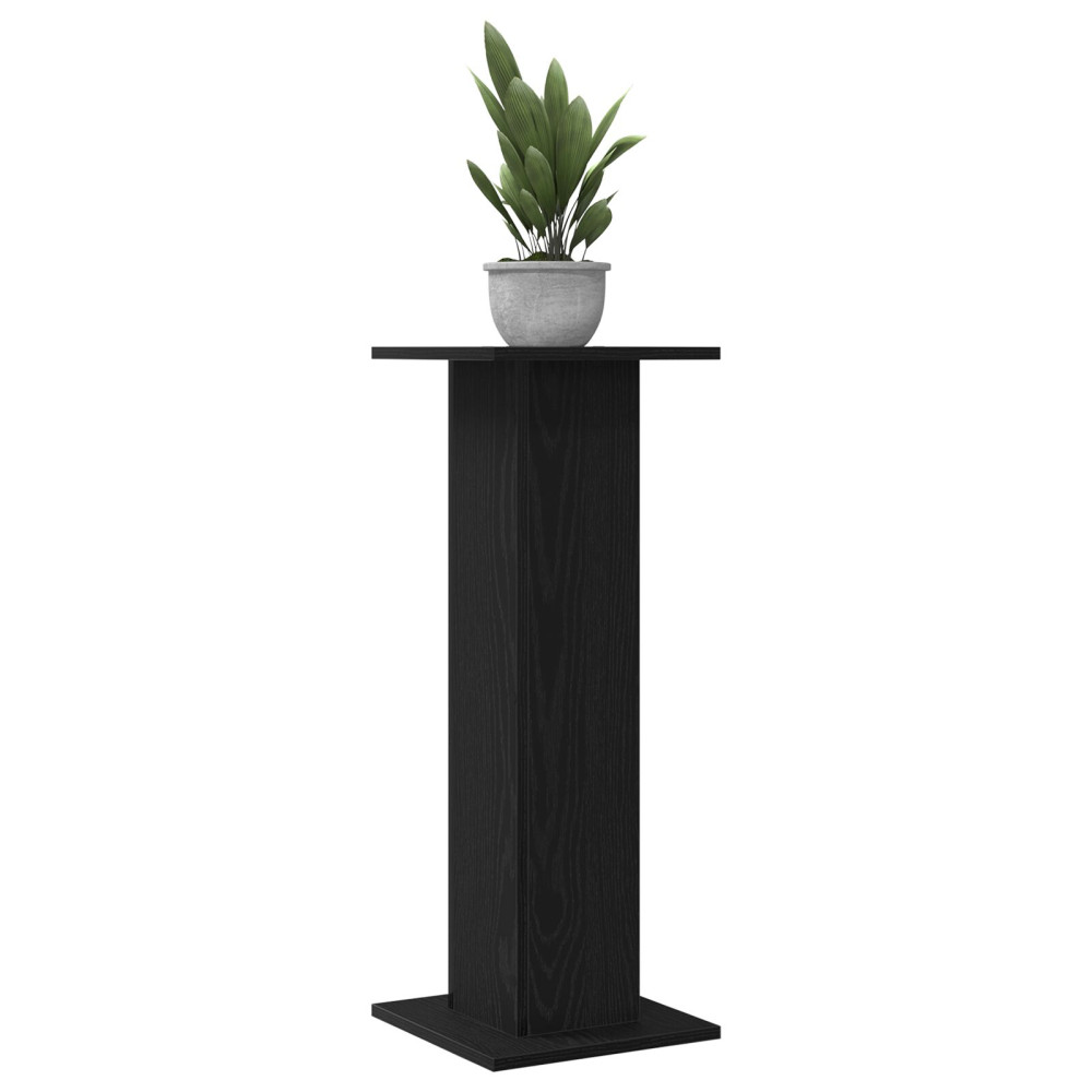 Produktbild för Växtställ 2 pcs Svart Ek 30 x 30 x 80 cm Konstruerat trä