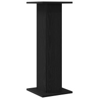 Produktbild för Växtställ 2 pcs Svart Ek 30 x 30 x 80 cm Konstruerat trä