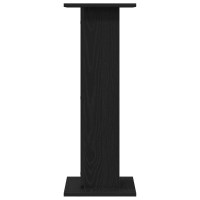 Produktbild för Växtställ 2 pcs Svart Ek 30 x 30 x 80 cm Konstruerat trä