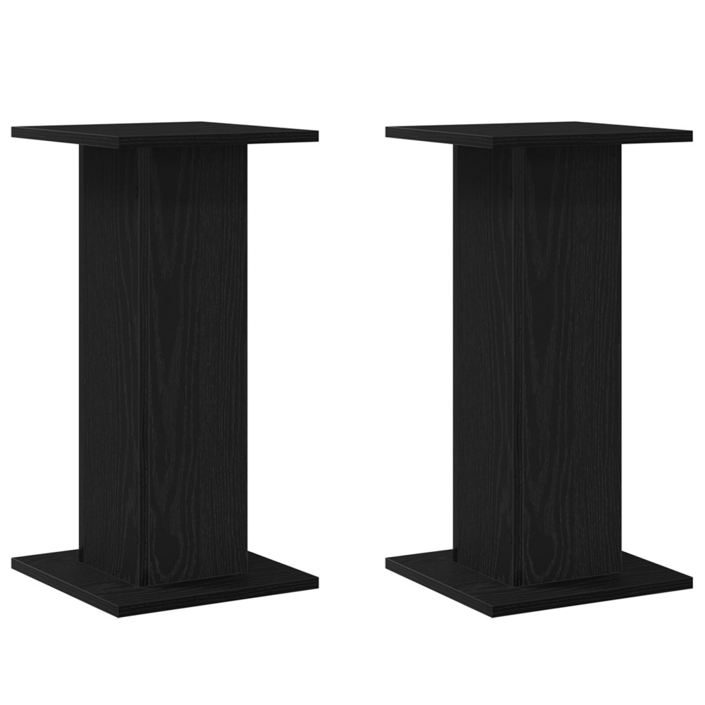 Produktbild för Växtställ 2 pcs Svart Ek 30 x 30 x 60 cm Konstruerat trä