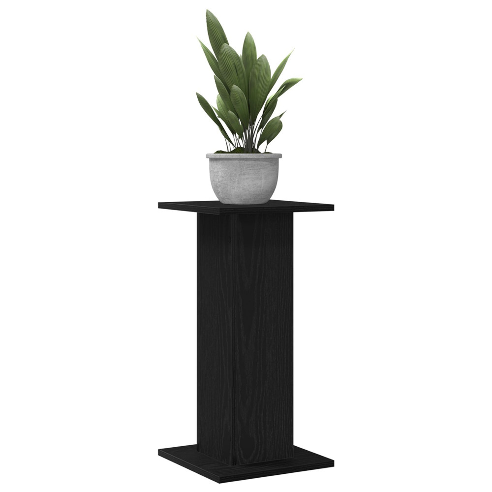 Produktbild för Växtställ 2 pcs Svart Ek 30 x 30 x 60 cm Konstruerat trä