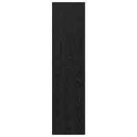 Produktbild för Garderob med hylla Svart Ek 100 x 50 x 200 cm Konstruerat trä