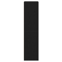 Produktbild för Garderob med hylla Svart Ek 50 x 50 x 200 cm Konstruerat trä