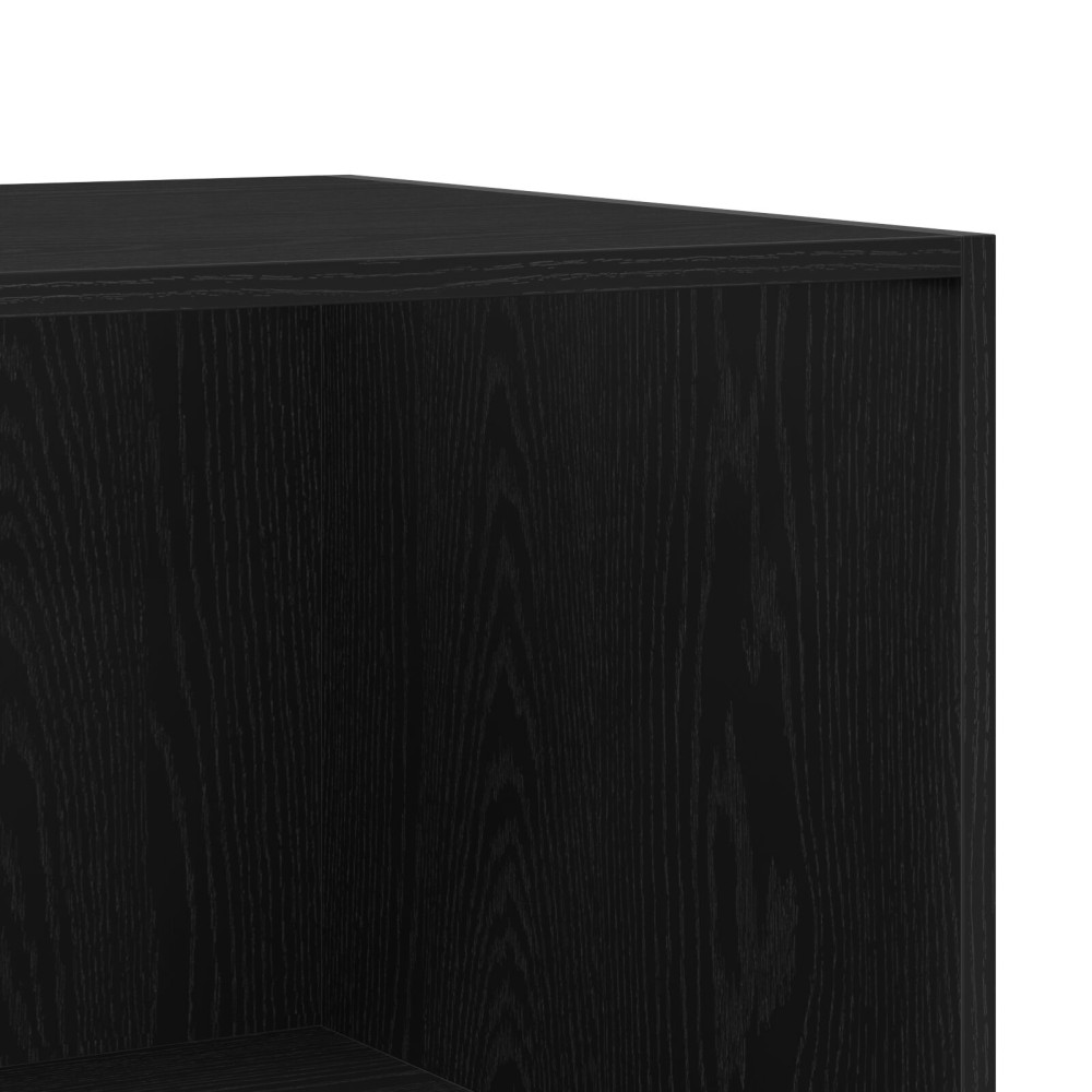 Produktbild för Garderob med hylla Svart Ek 50 x 50 x 200 cm Konstruerat trä