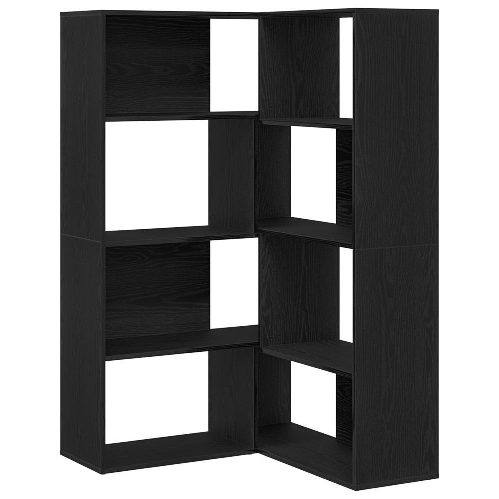 Produktbild för Garderob 2 pcs Svart Ek 85 x 85 x 140 cm Konstruerat trä