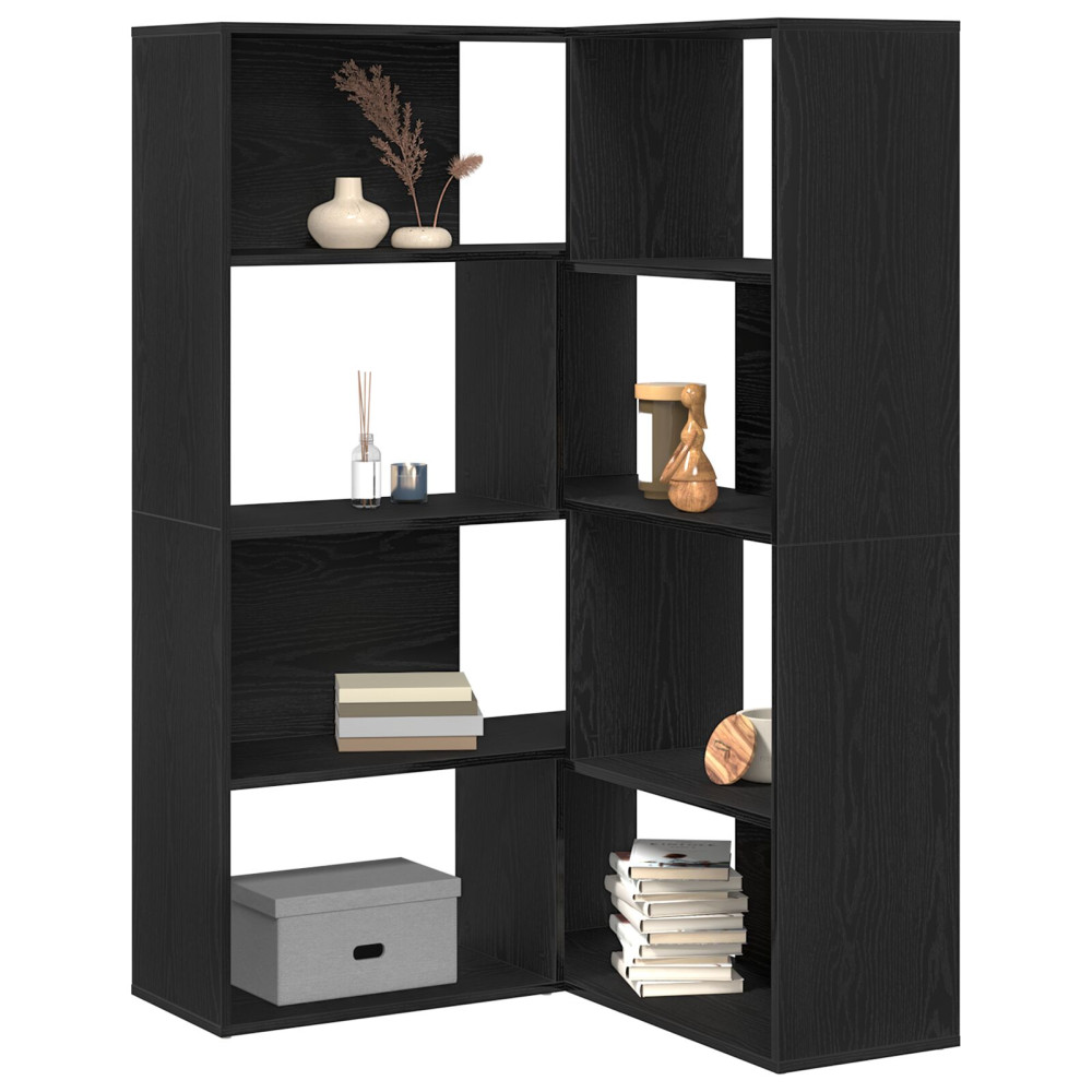Produktbild för Garderob 2 pcs Svart Ek 85 x 85 x 140 cm Konstruerat trä
