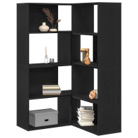 Produktbild för Garderob 2 pcs Svart Ek 85 x 85 x 140 cm Konstruerat trä