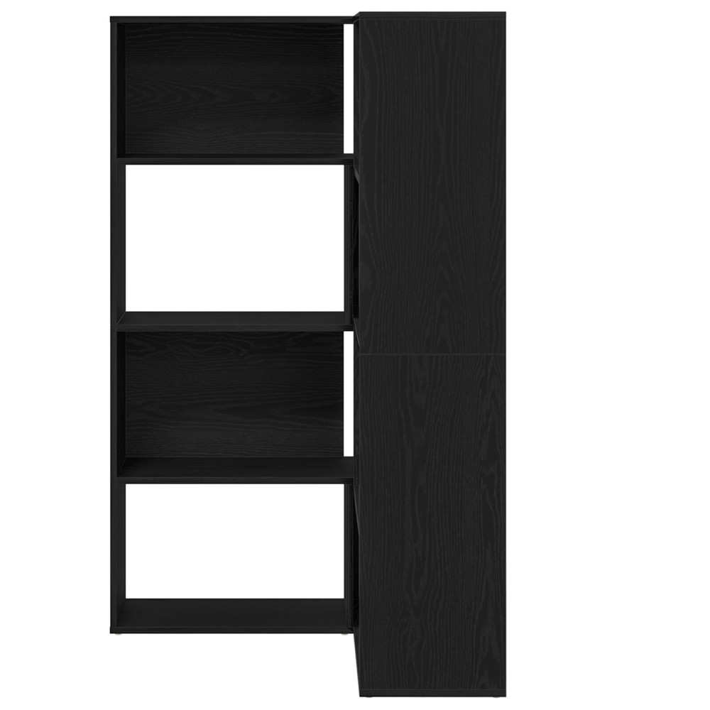Produktbild för Garderob 2 pcs Svart Ek 85 x 85 x 140 cm Konstruerat trä
