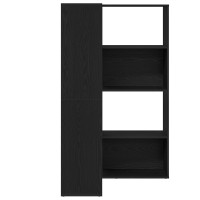 Produktbild för Garderob 2 pcs Svart Ek 85 x 85 x 140 cm Konstruerat trä
