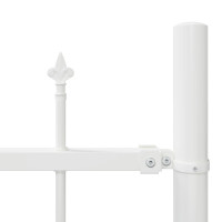 Produktbild för Trädgårdsstängsel 5 pcs Vit 170 x 215 cm Pulverlackerat stål