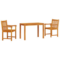 Produktbild för Trädgårdsmöbelset 3 pcs Brun Massivt Akaciaträ