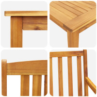 Produktbild för Trädgårdsmöbelset 3 pcs Brun Massivt Akaciaträ
